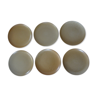 6 flat plates Grès Village CNP France