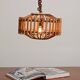 Rattan woven ceiling lamp, '70s