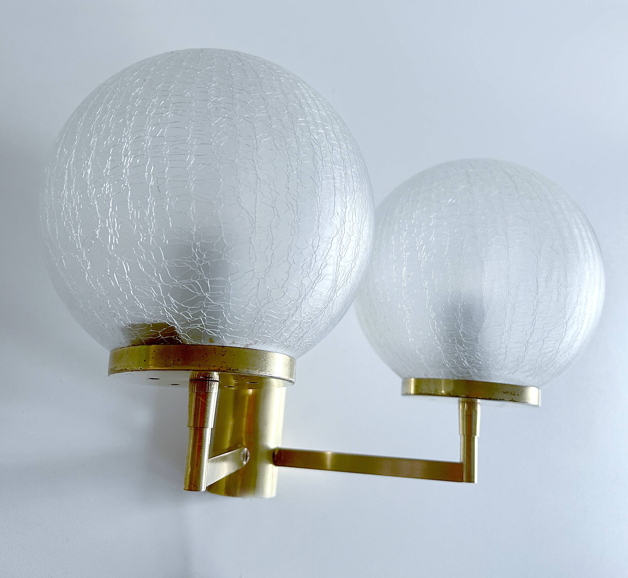 Pair Vintage Bubble Glass Wall Lights