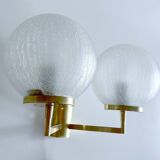 Pair Vintage Bubble Glass Wall Lights