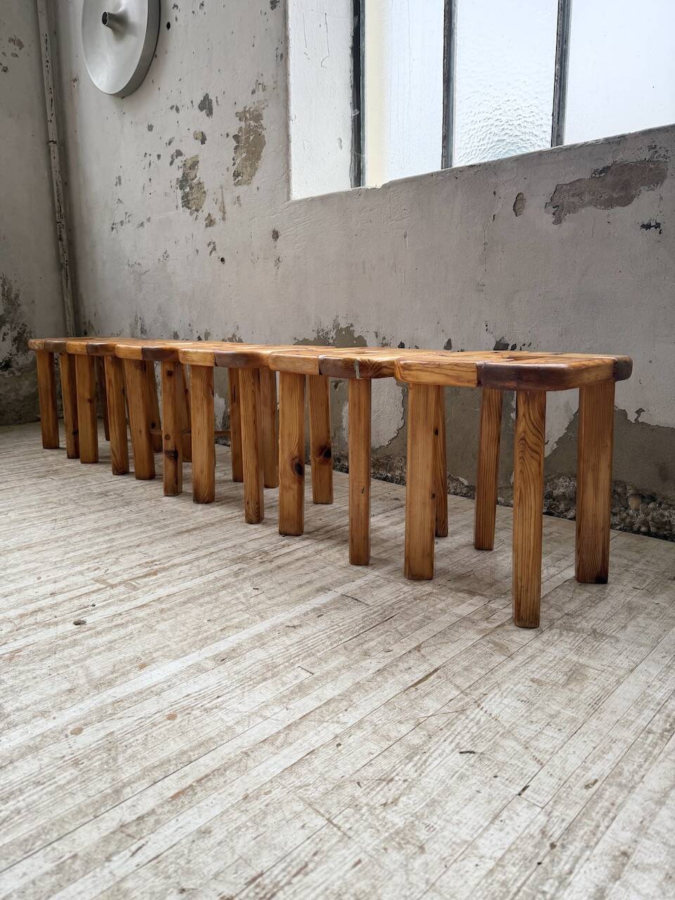 Set of 6 Olof Ottelin stools, Finland 1950.