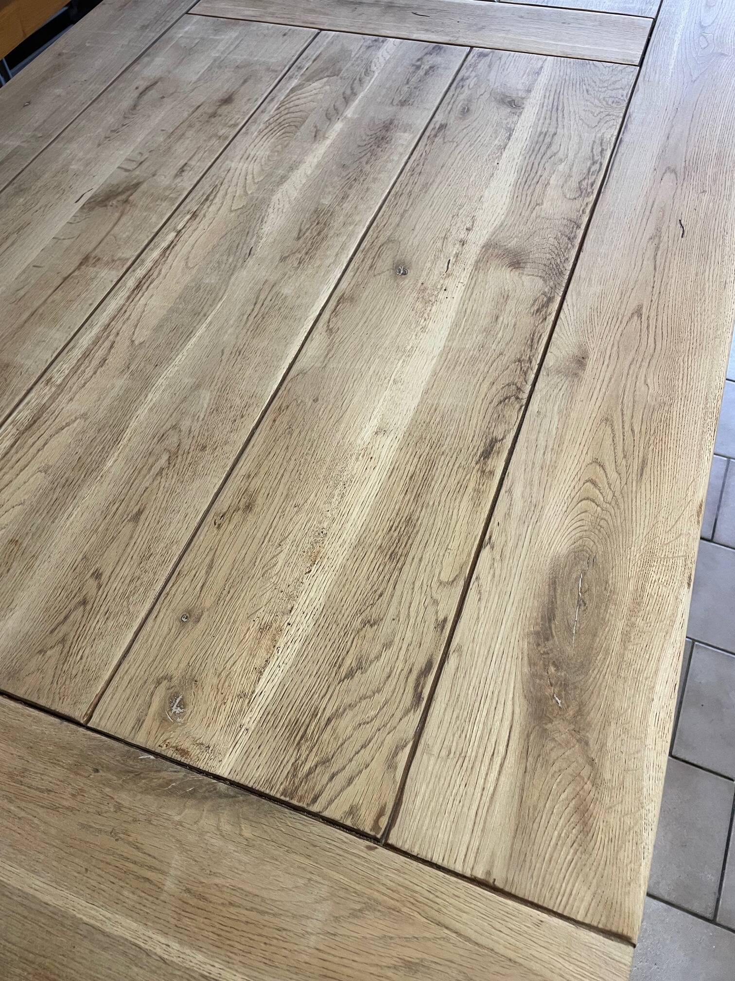 Solid oak farmhouse table