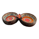 Vintage 1970s glazed ceramic trinket tray