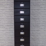 Column filing cabinet with flap