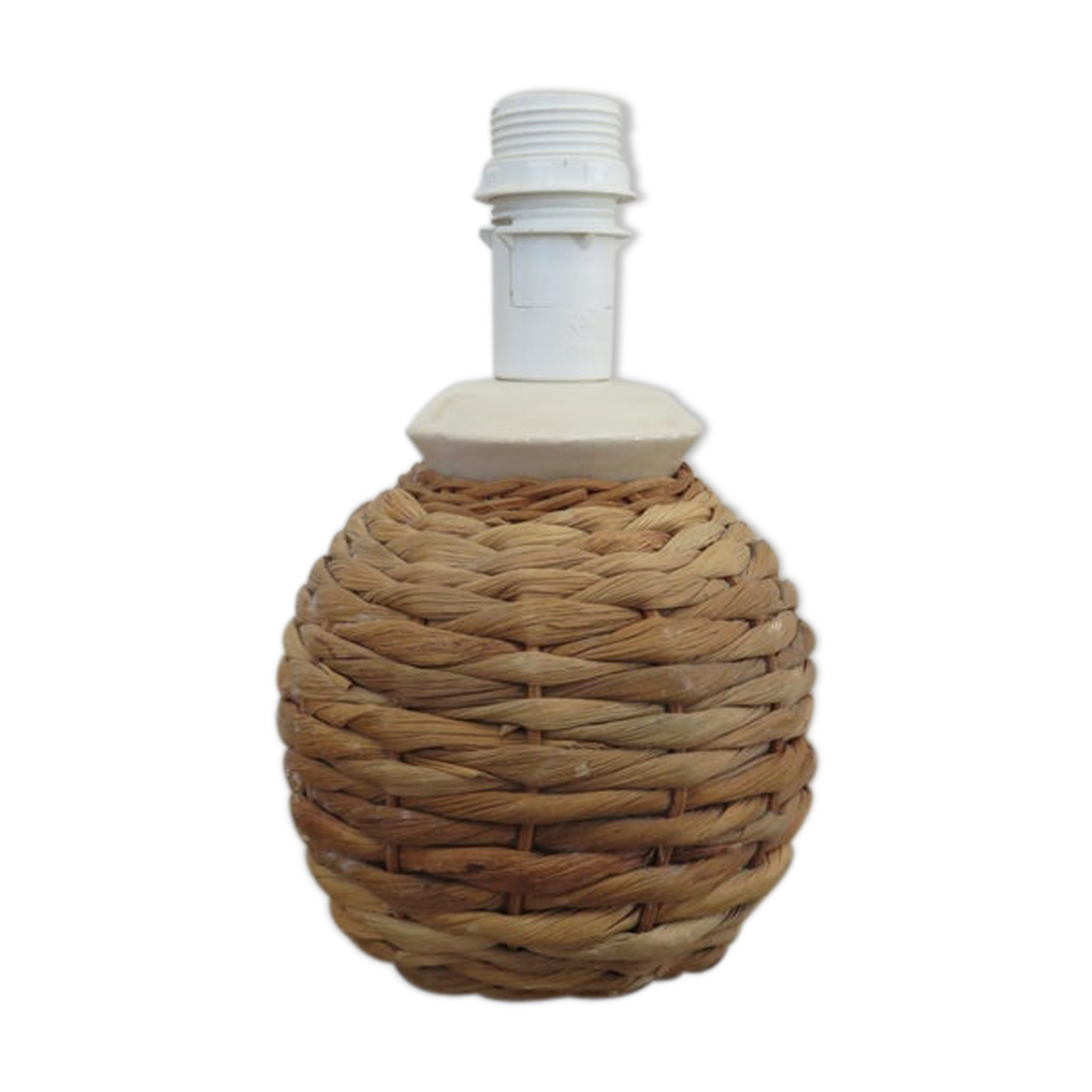 70s rope and ceramic lamp