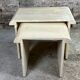 Artelano nesting tables in vintage travertine 1970