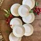 Set of 8 vintage mint and gold dessert plates Saint Amand
