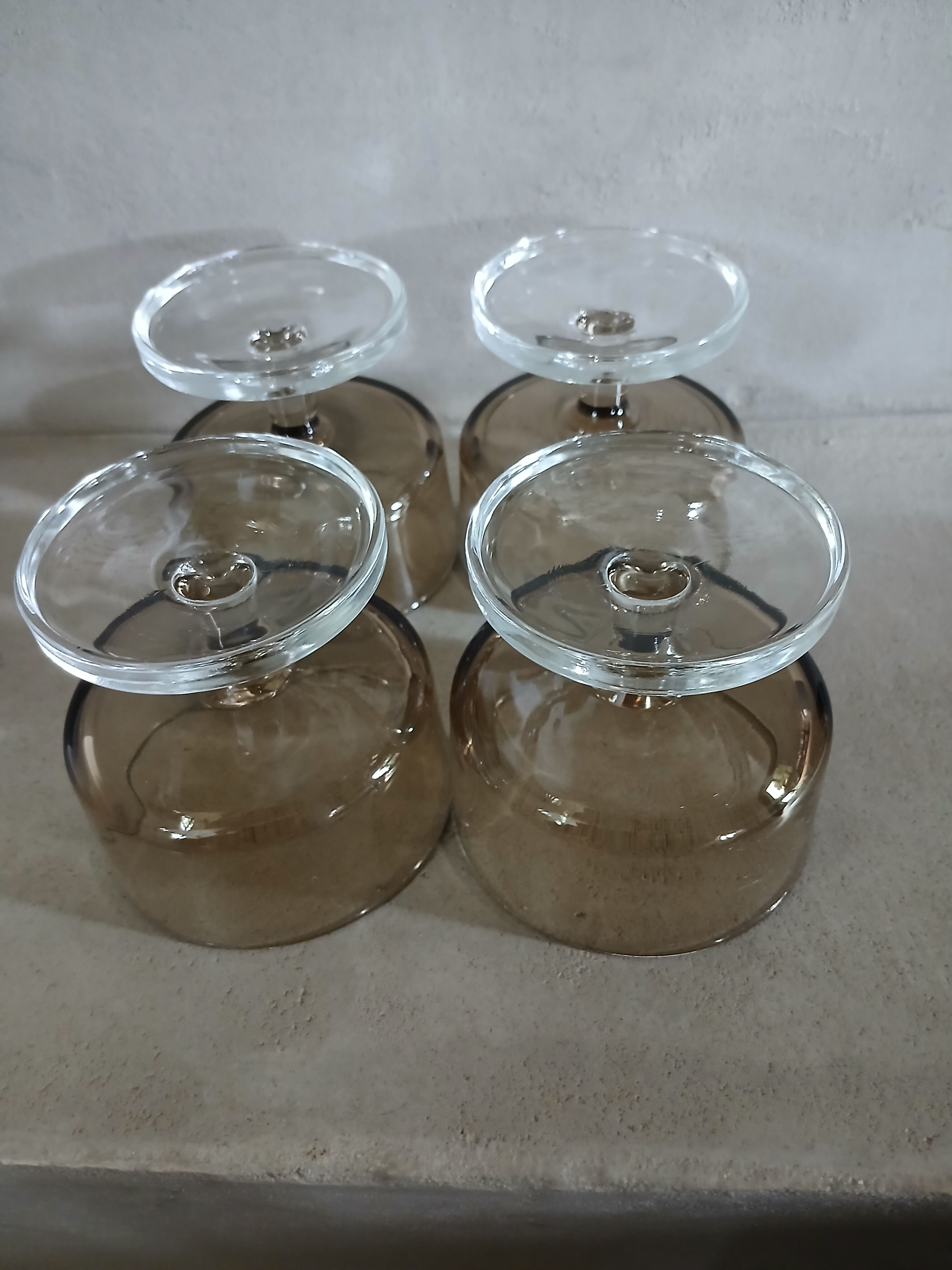4 coupes à champagne vintages