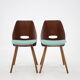 1960s set of four frantisek jirak dining chairs, czechoslovakia