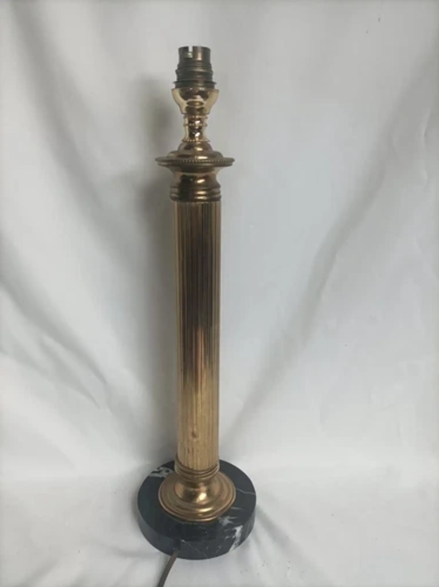 Lamp base in brass and marble - 1970s/1980s