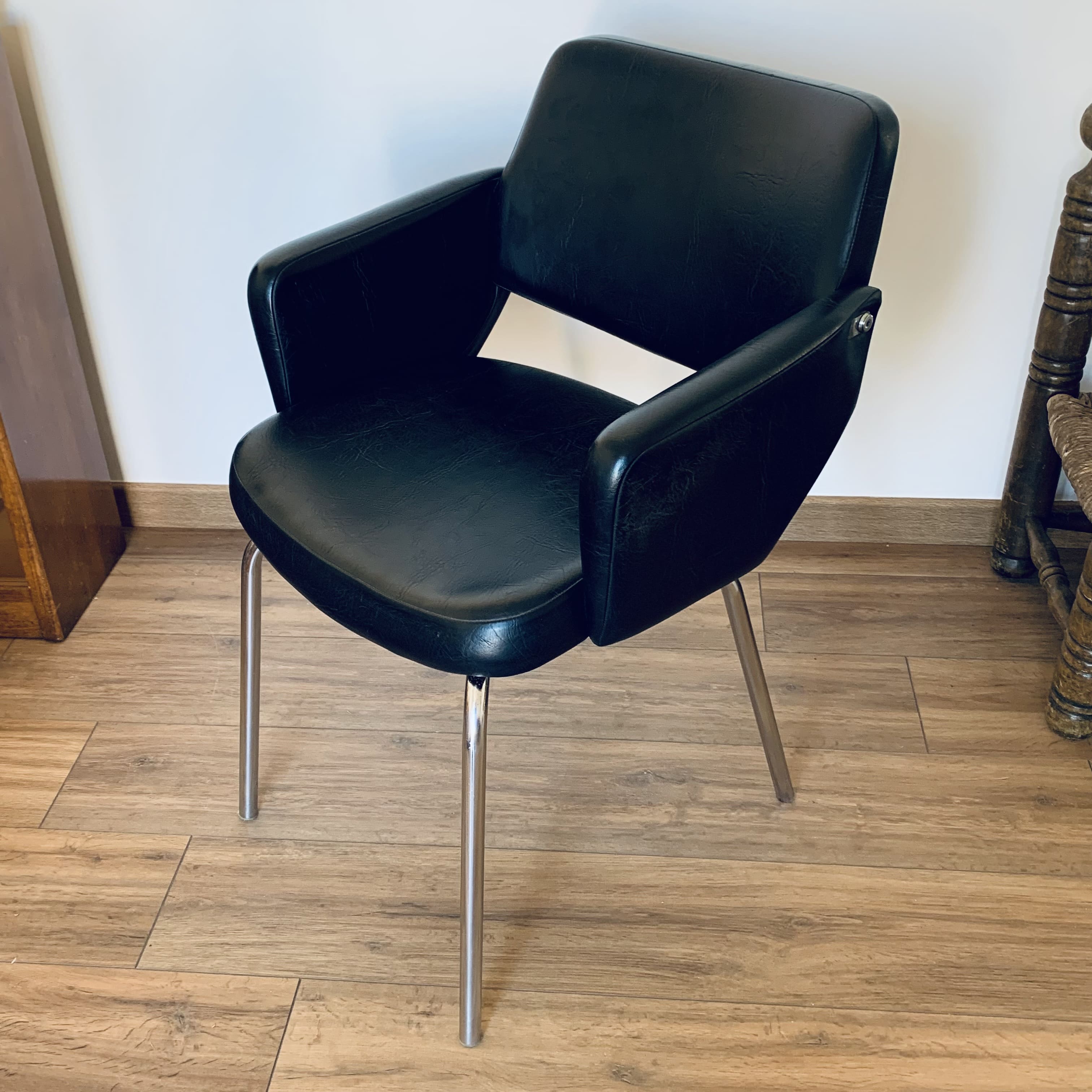 Vintage black armchair