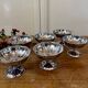 Lot de 6 coupes à dessert vintage en inox