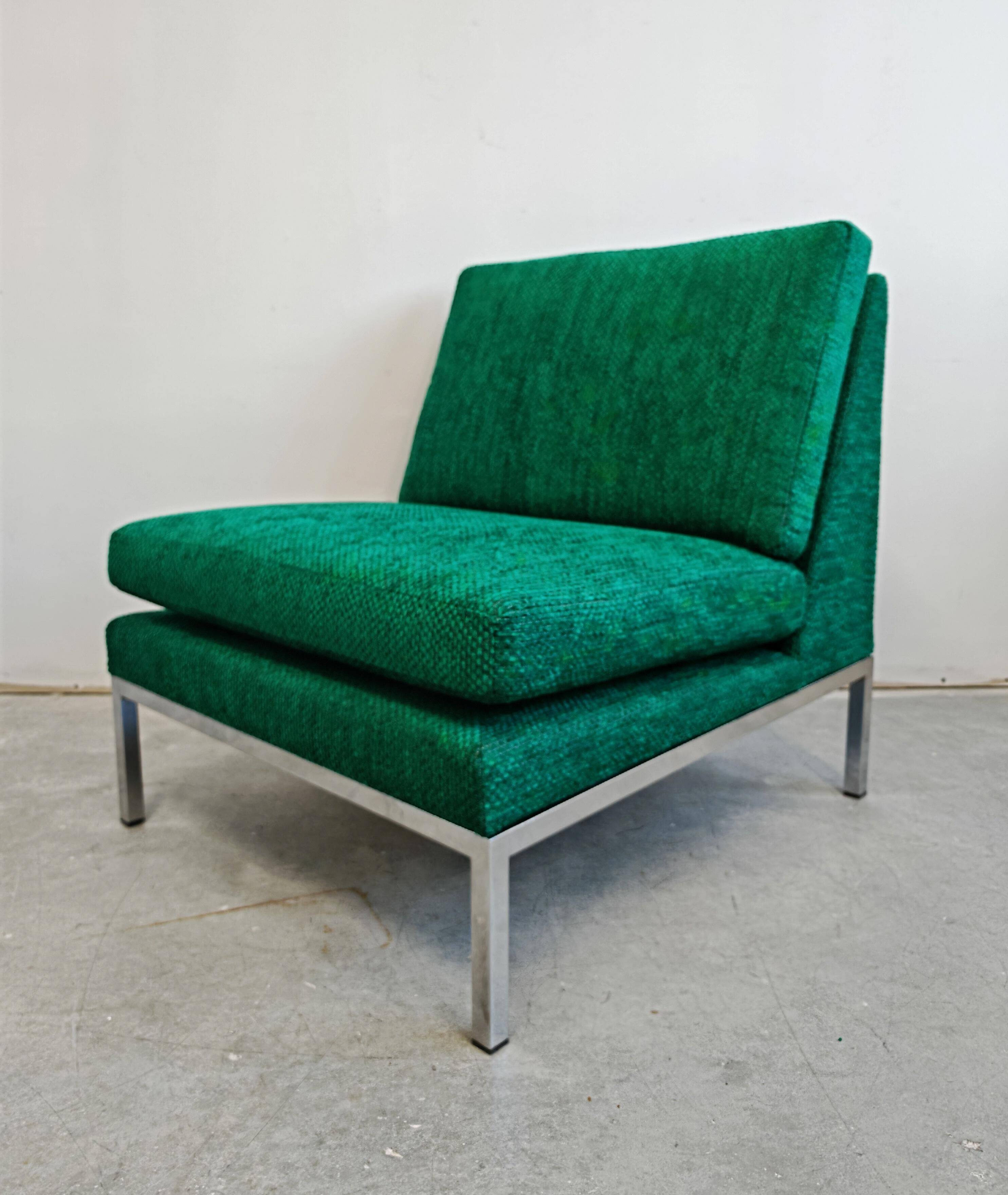 Paire de fauteuils slipper Mid Century Modern par Florence Knoll
