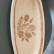 Large Oval Antique Ceramic / Stoneware Dish with Floral and Thistle Decoration