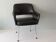Modernist armrest chair, chrome and skai, Belgium 1960