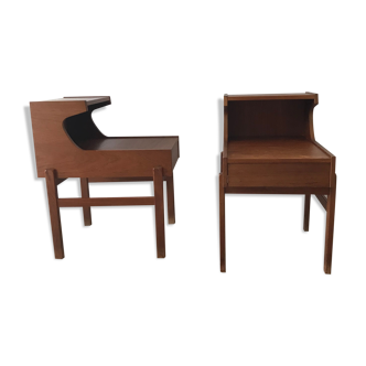 Swedish mid century teak night tables