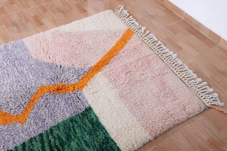 Handmade pure natural wool rug size