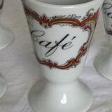 Mazagrans porcelaine de Limoges lot de 5