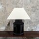 Lampe en céramique noire