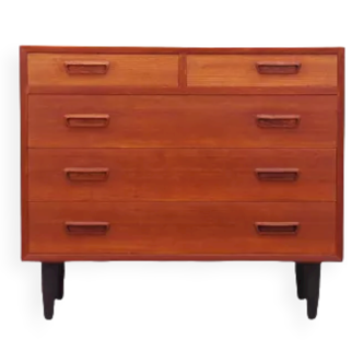 Teak chest of drawers, Danish design, 1970s, made in Denmark