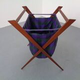 Danish Foldable Teak Magazine Rack, 1960s