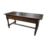Table de ferme à entrecroise avec un plateau coulissant