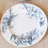 Set of 6 flat plates in Lunéville Earthenware / Colibri