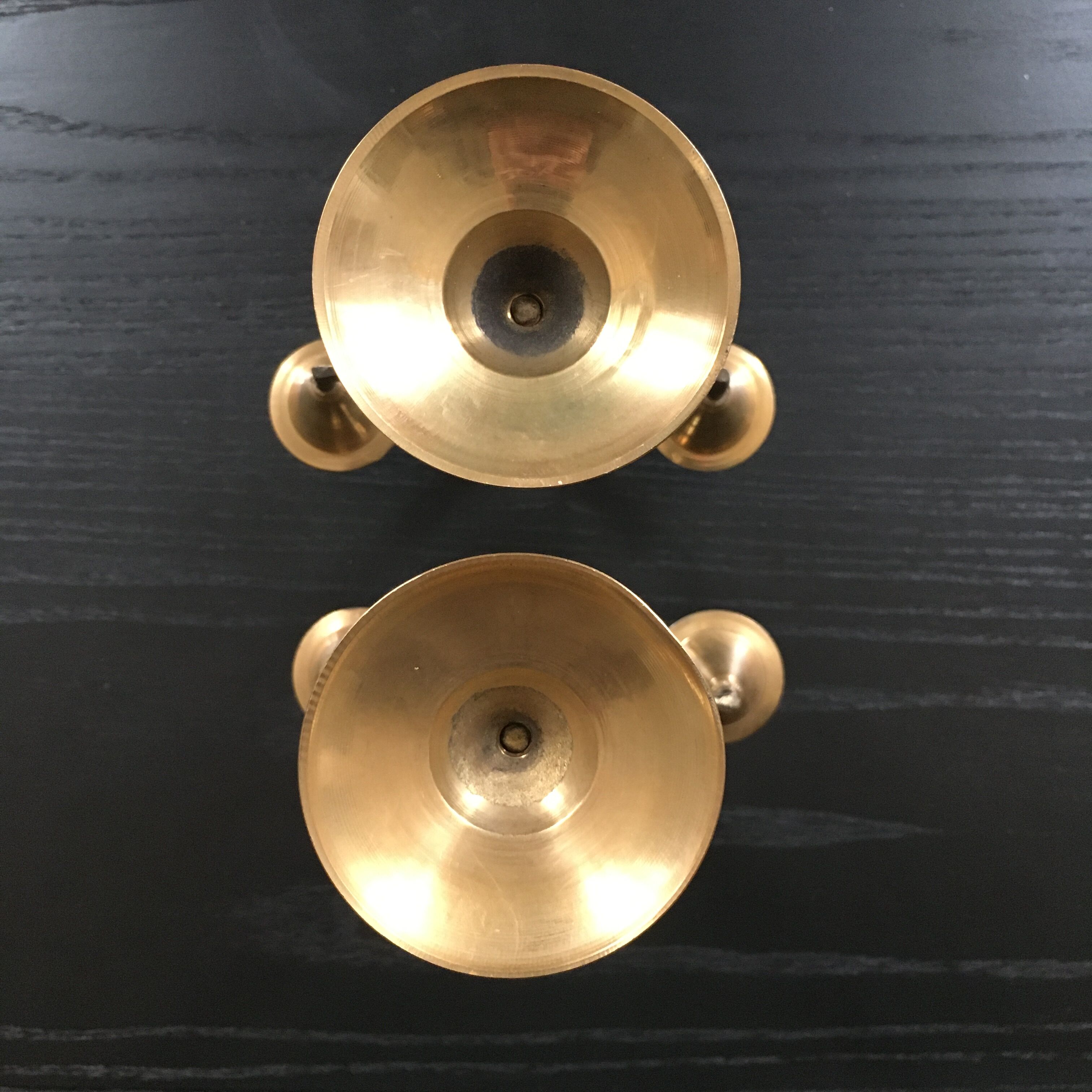 Pair of brass candlesticks
