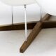 Early 2001 Vitra Eames La Chaise – Labeled, Sculptural Bone-White Patina