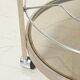 Round brushed aluminium dessert table, 1970-1980