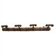 Bamboo wooden coat rack with 4 hooks, 1950s.