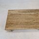 Table basse italienne en travertin, années 1980