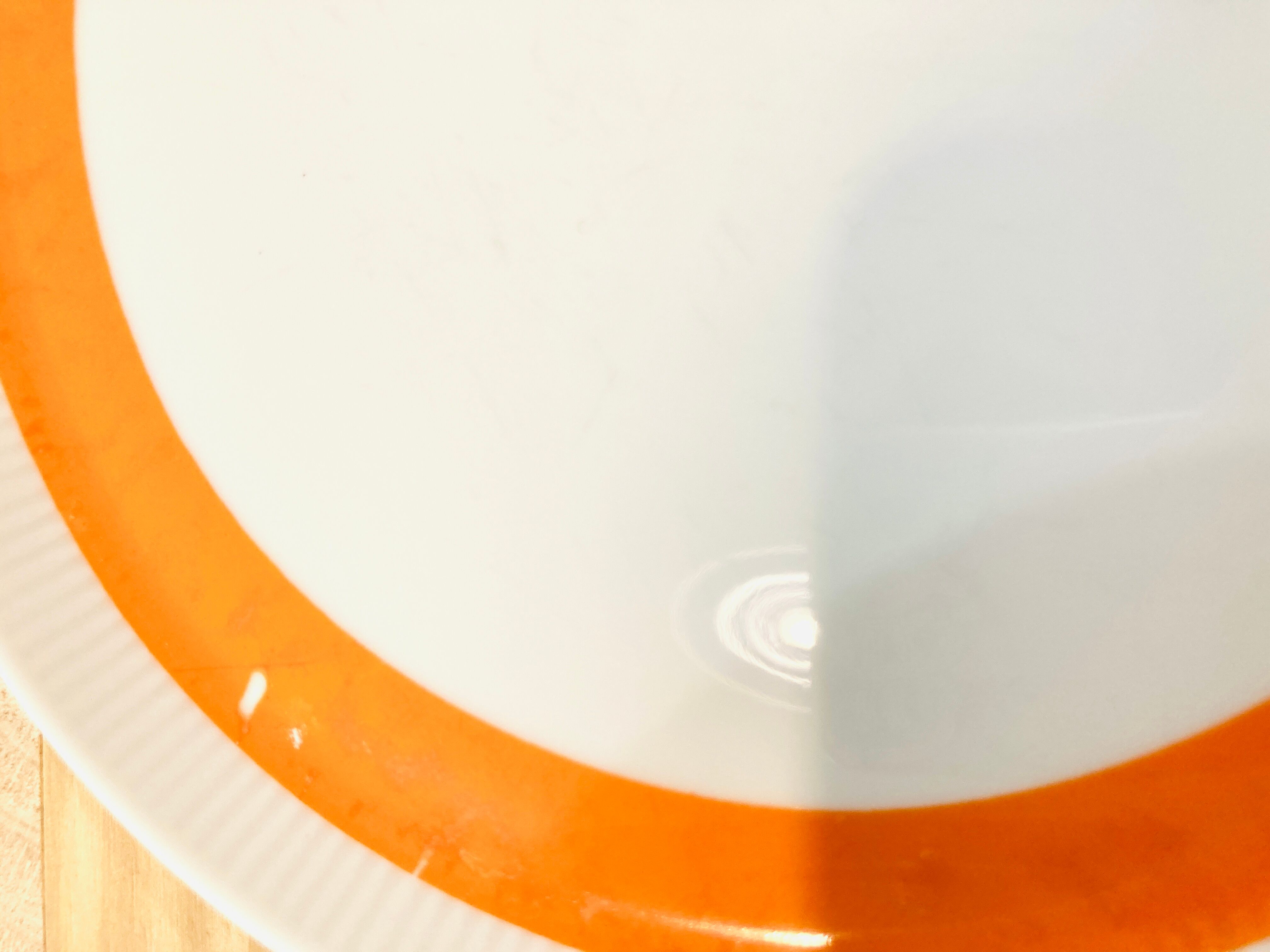 X6 petites assiettes orange Melitta-années 70-retro-vintage-cuisine