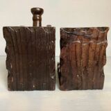 Pair of wooden bookends