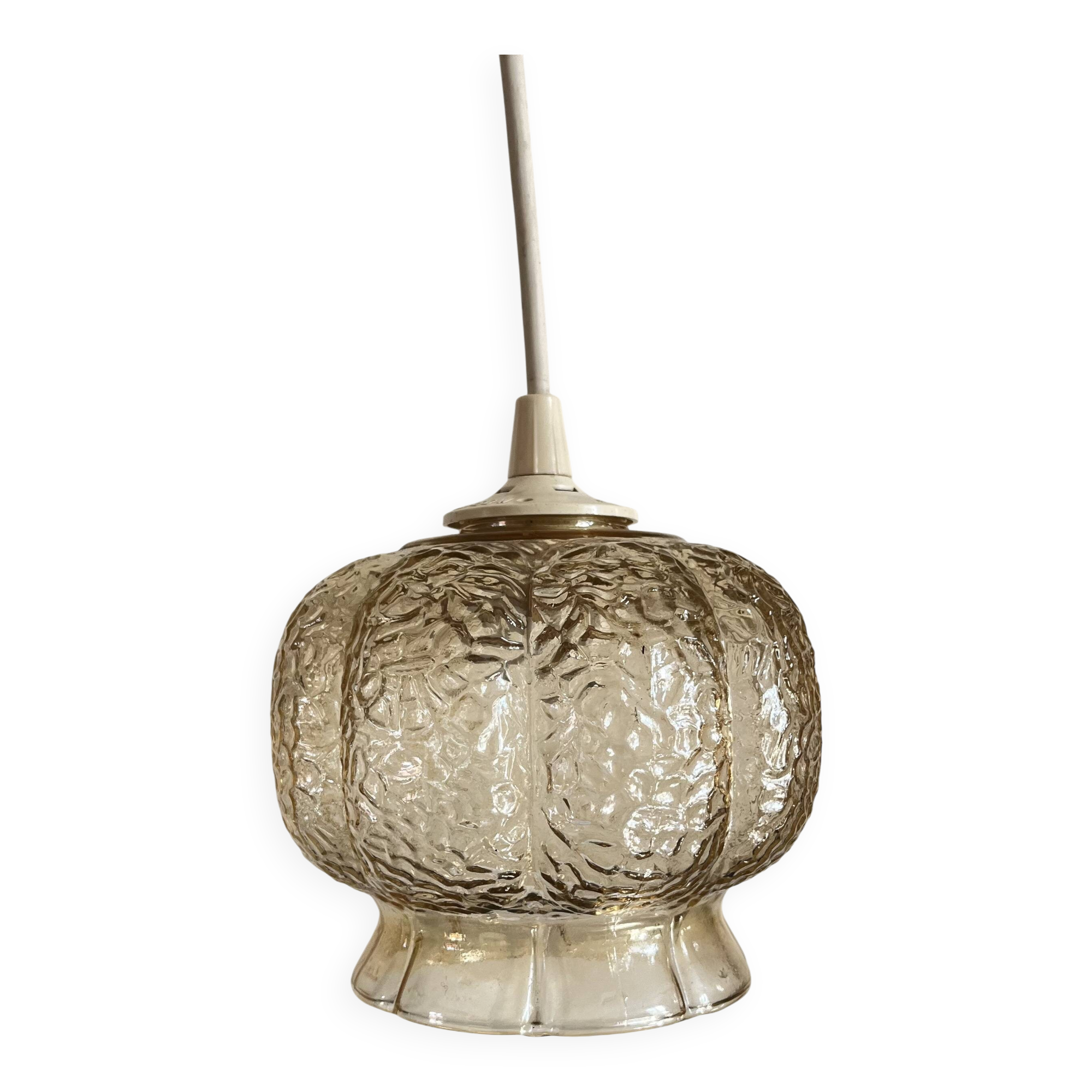 Little Pumpkin Amber Glass Pendant Light