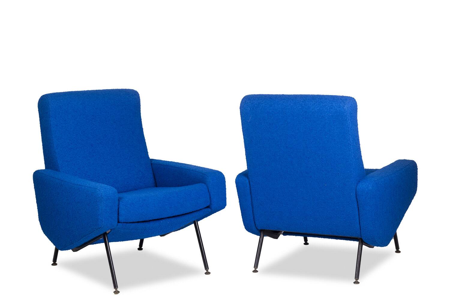 Paul Geoffroy for Airborne, Pair of “Troika” armchairs, 1950s