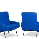 Paul Geoffroy for Airborne, Pair of “Troika” armchairs, 1950s