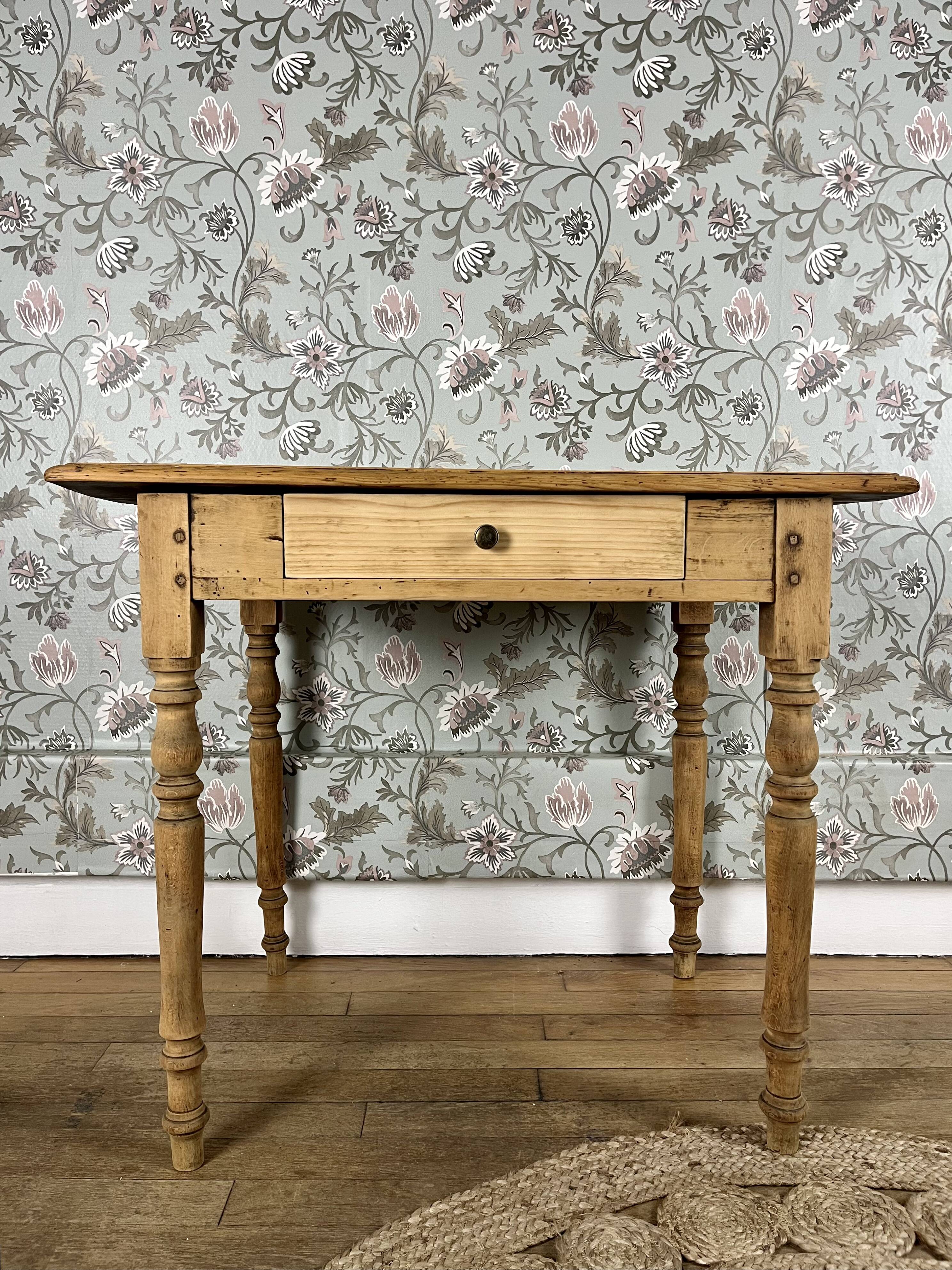 Desk or side table with turned legs