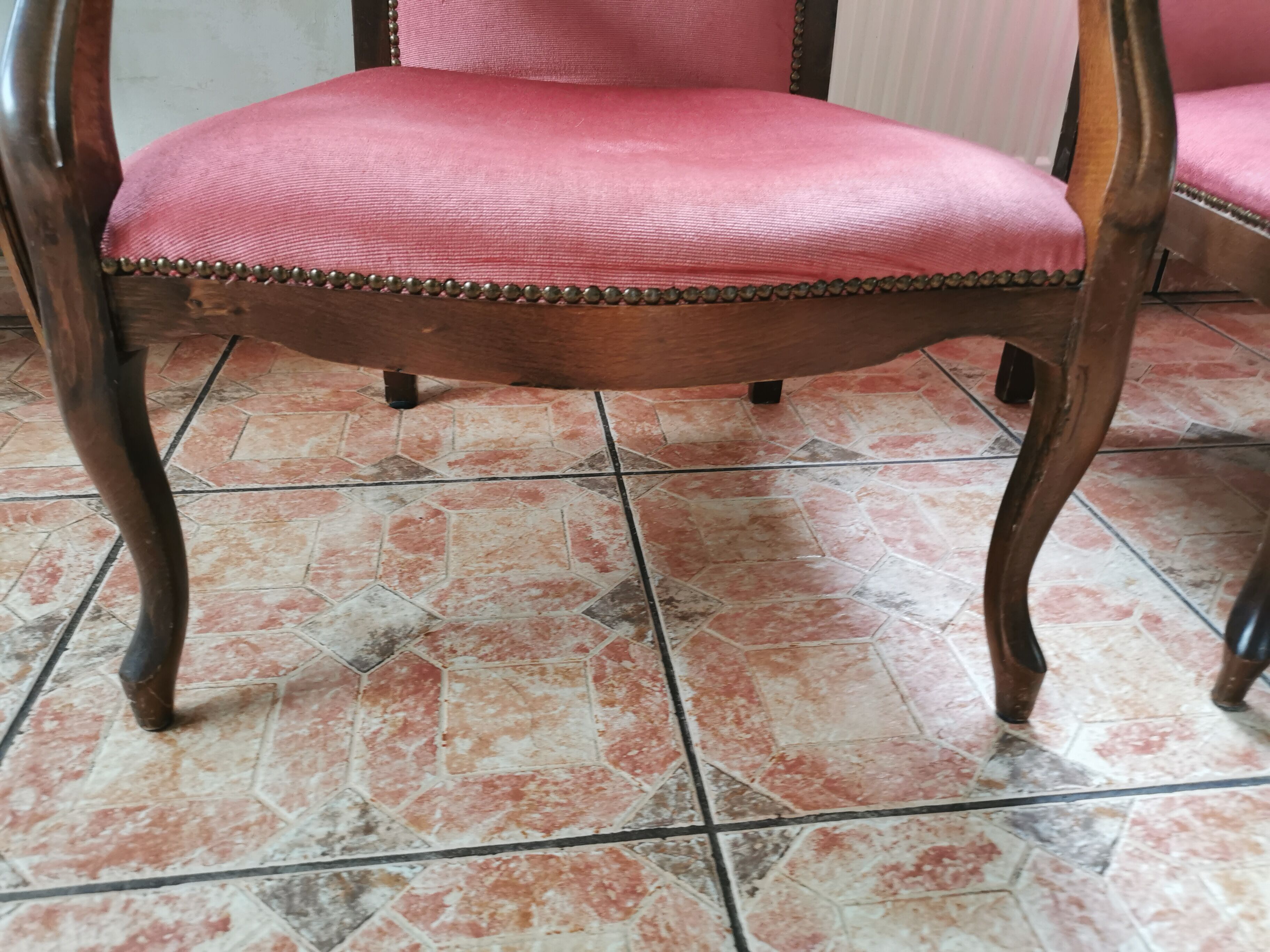 Duo of voltaire armchairs