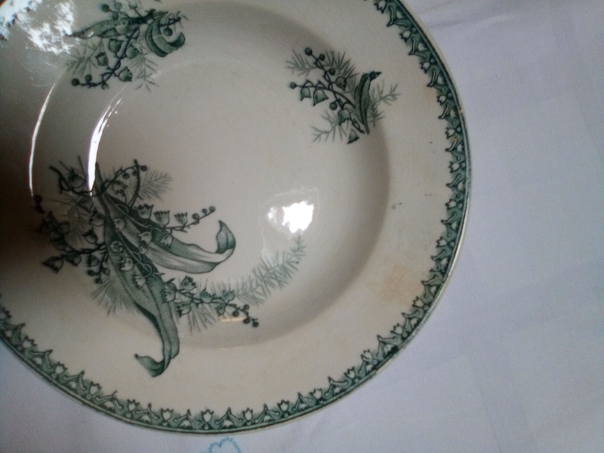 Set de 5 assiettes creuses Terre de Fer Muguet  St Amandinoise