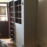 Antique Parisian wardrobe with interior compartments.
