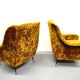 Pair set of 2 armchairs, italy 1950s
