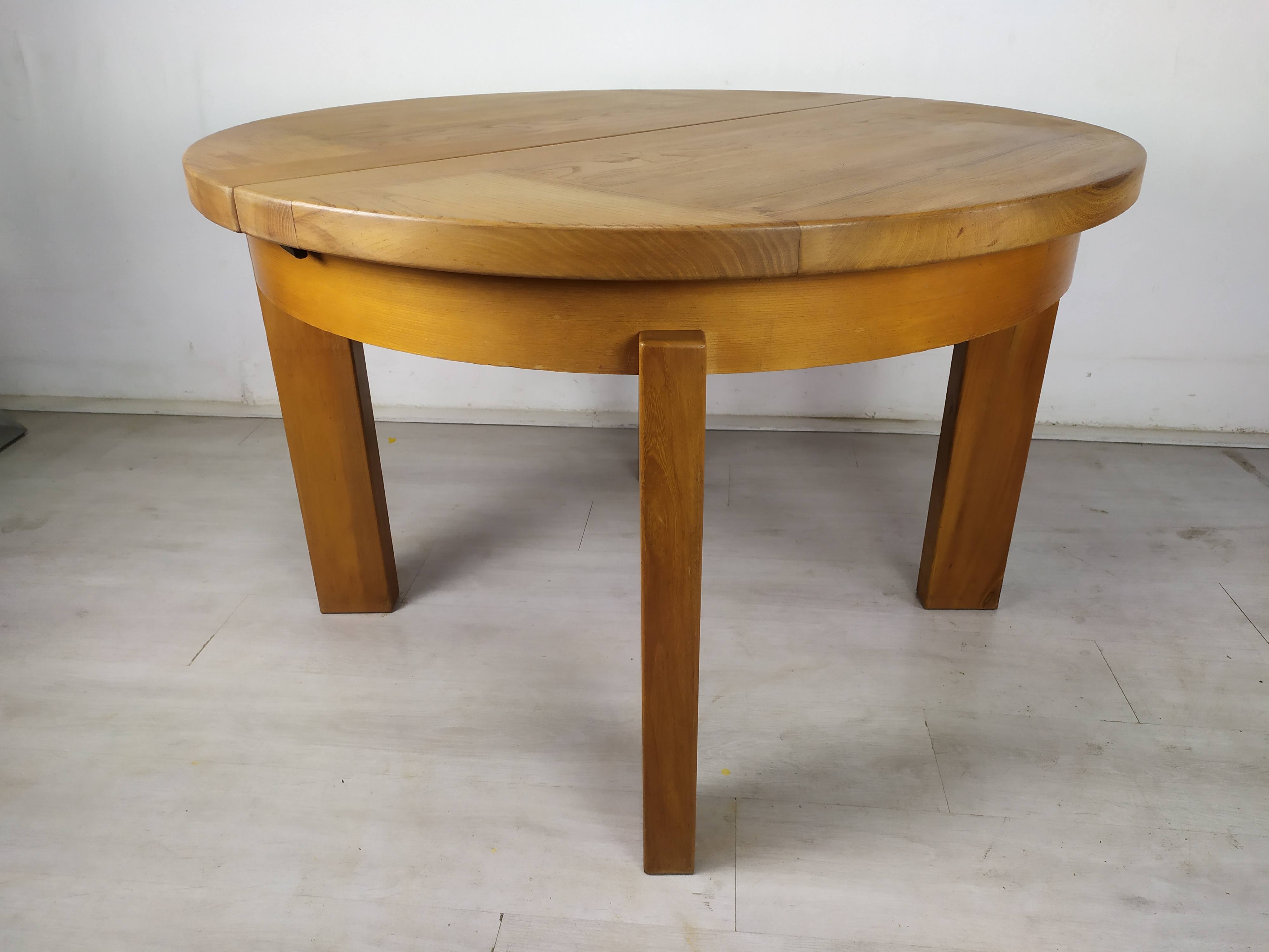 Renewed elm round table