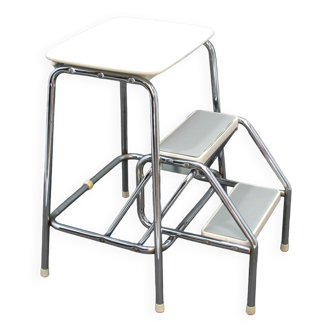 Tabouret en métal vintage, années 1980