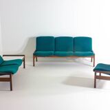 Rare mid-century sitting corner by Georges van Rijck, 1960s Belgium