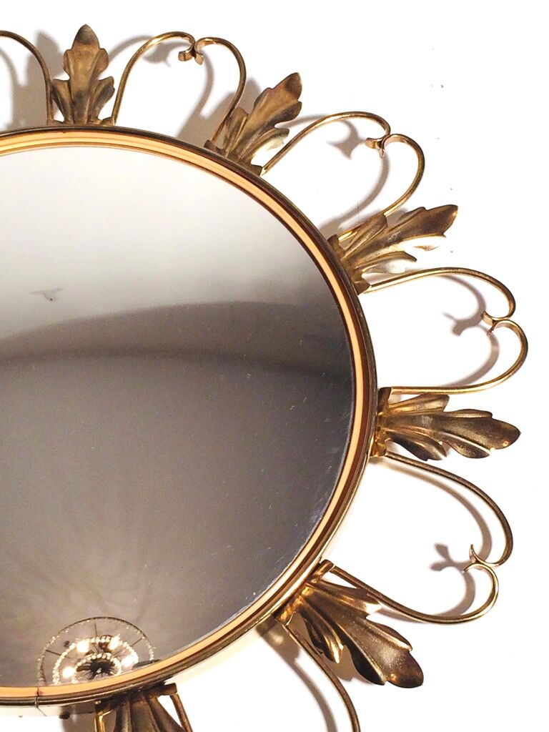 Mirror Sun " Witch's Eye " 50s. Deknudt * Hollywood Regency * Vintage