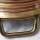 Rattan and brass tray