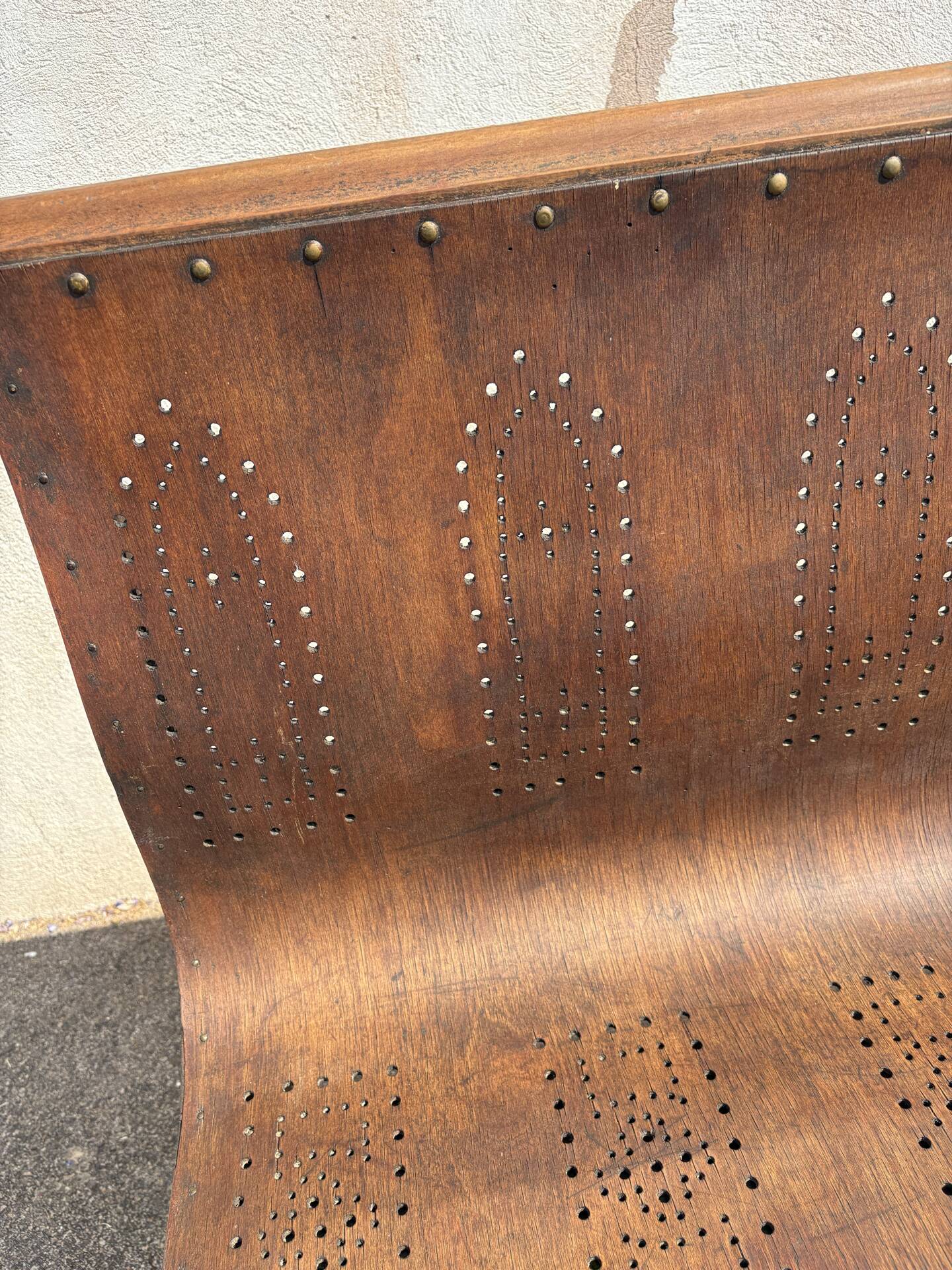 Wooden bistro bench