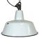 Industrial White Enamel Factory Lamp with Cast Iron Top, 1960s