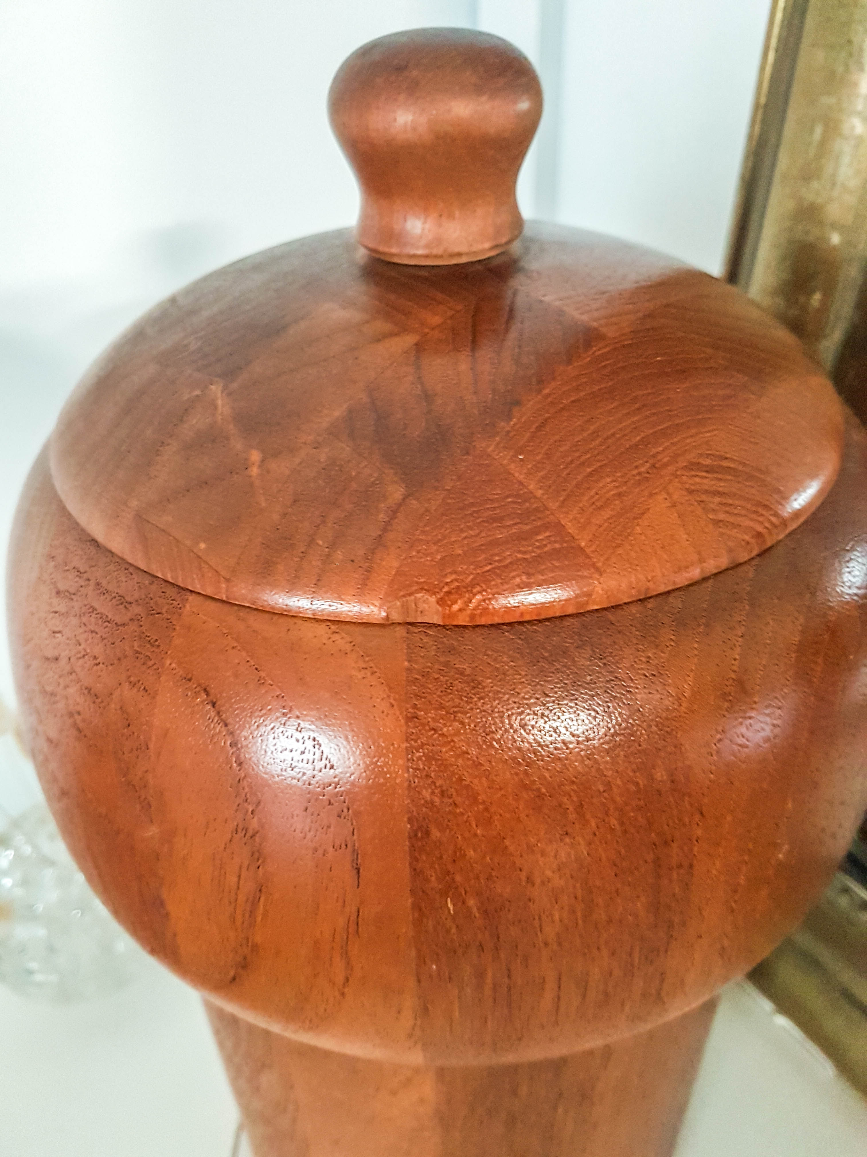 Danish Scandinavian ice bucket in Digsmed teak